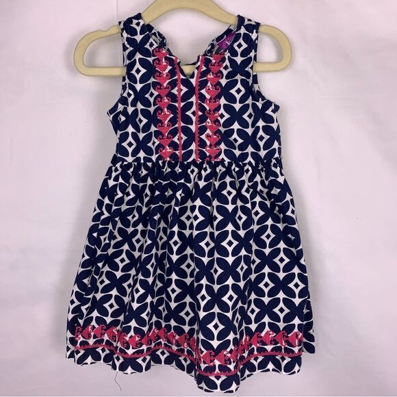 J. Khaki Patterned Dress With Embroidery Detail - Picture 1 of 4